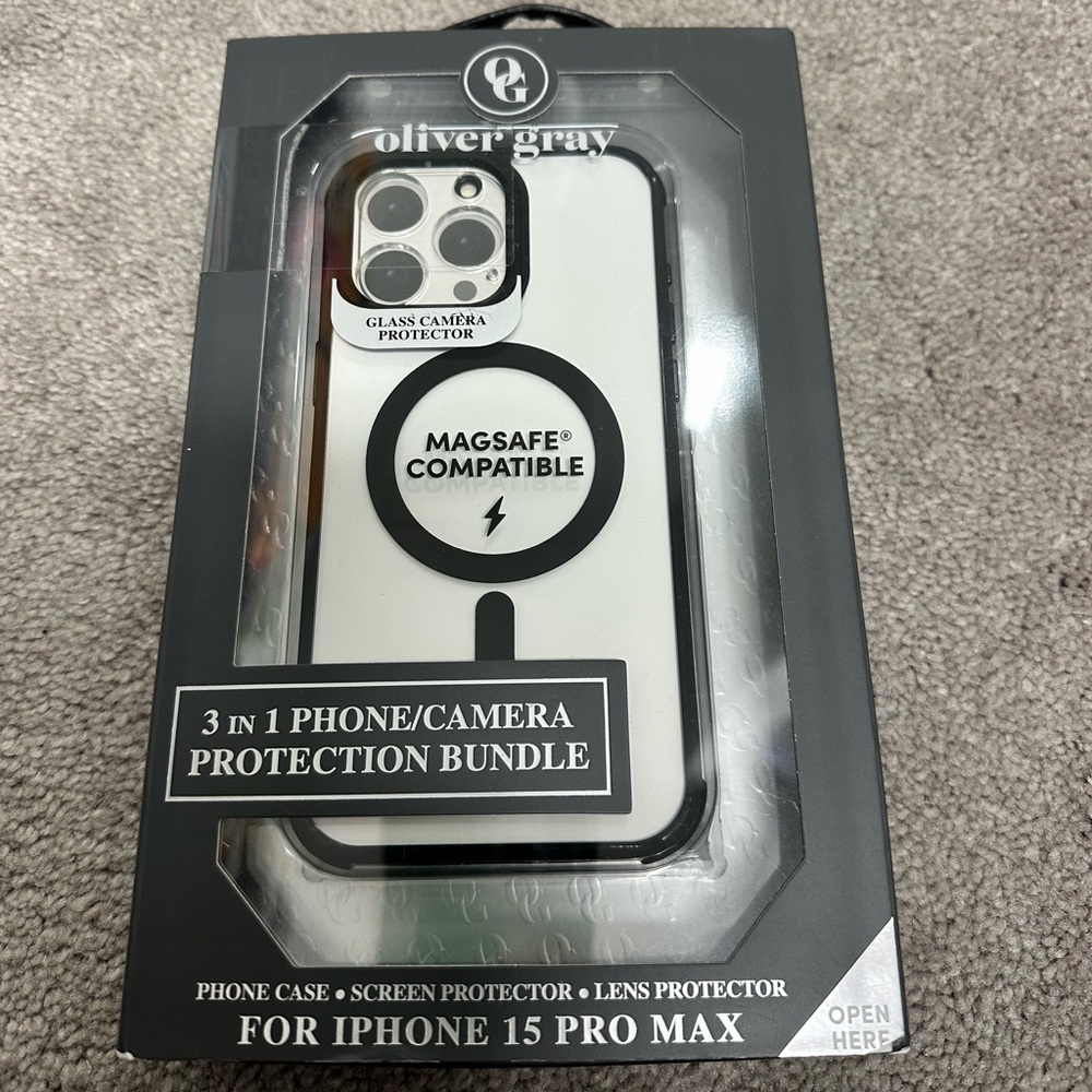 MagSafe Compatible Phone 15 Pro Max Case  3in1 phone/camera protection bundle